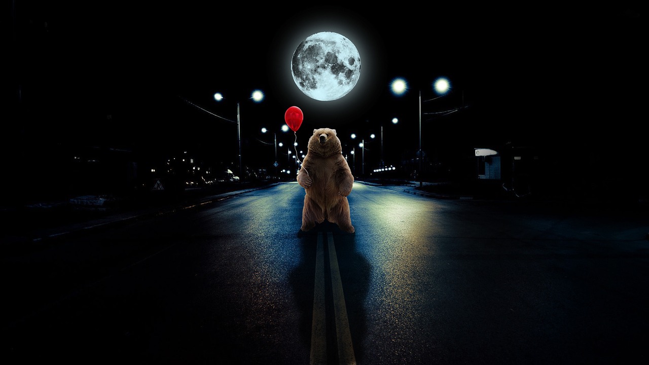 photomanipulation bear nature free photo