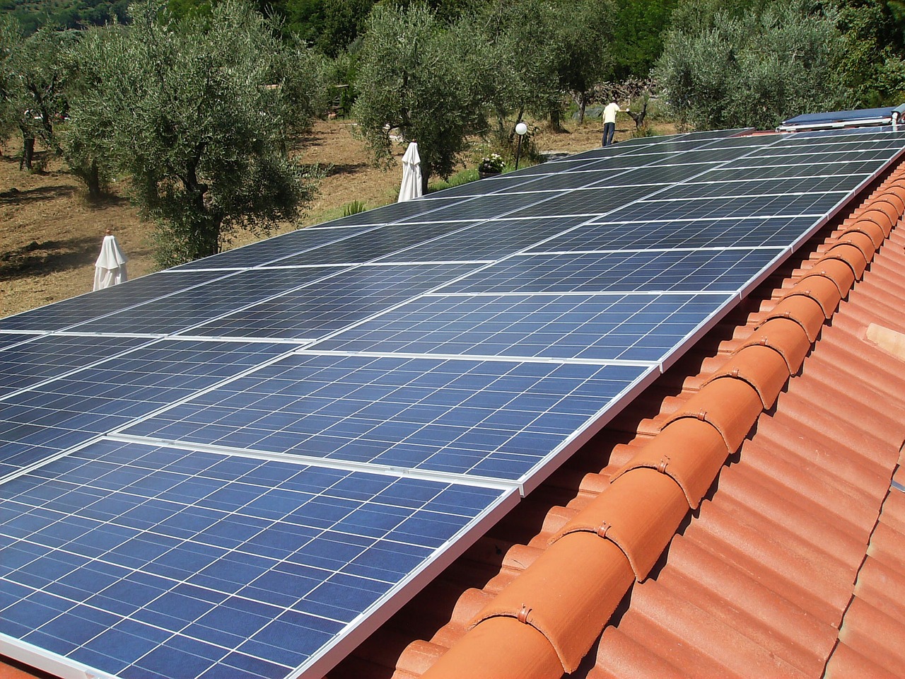 photovoltaic system panels solar energy free photo