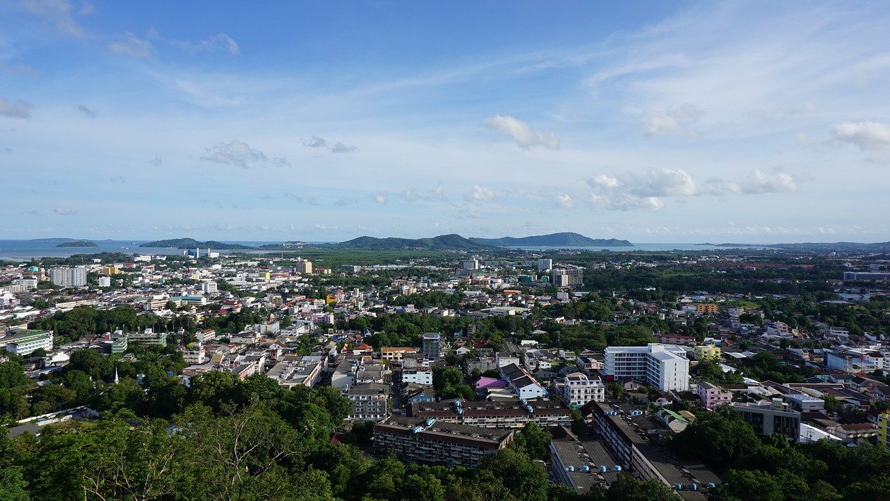 phuket town overlooking the phuket free photo