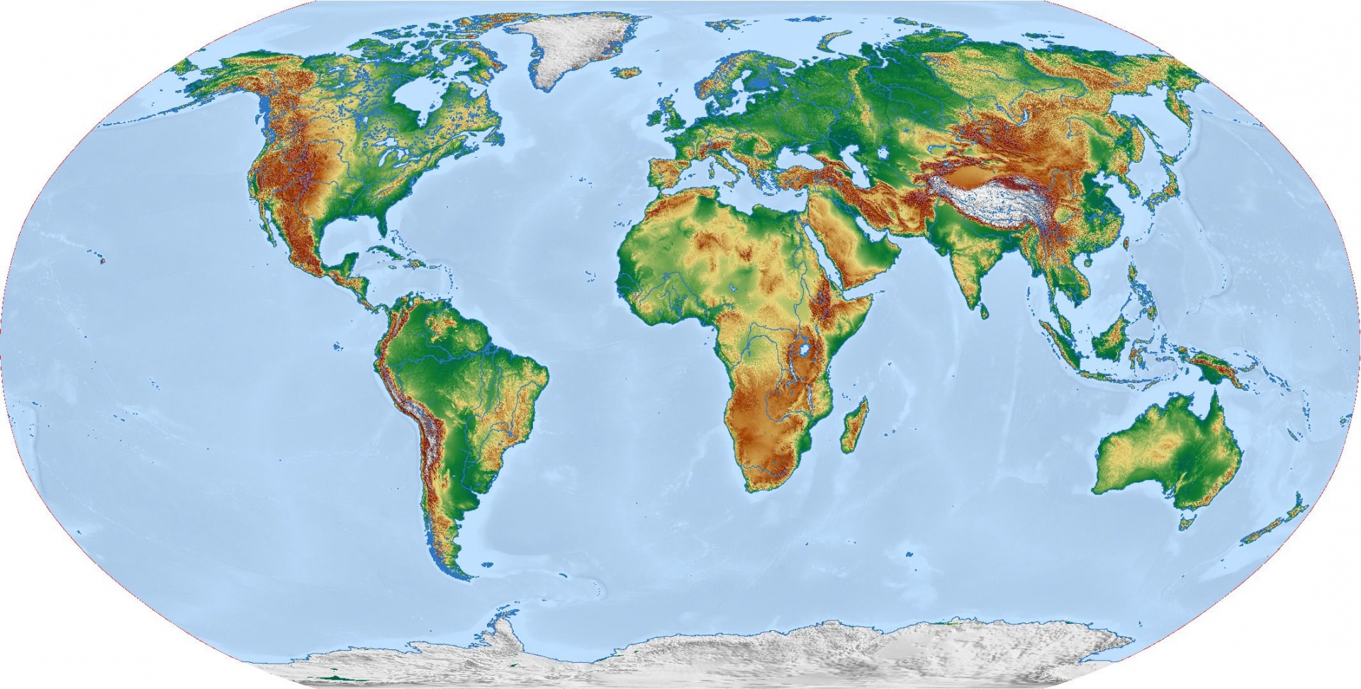 Earth Physical Map