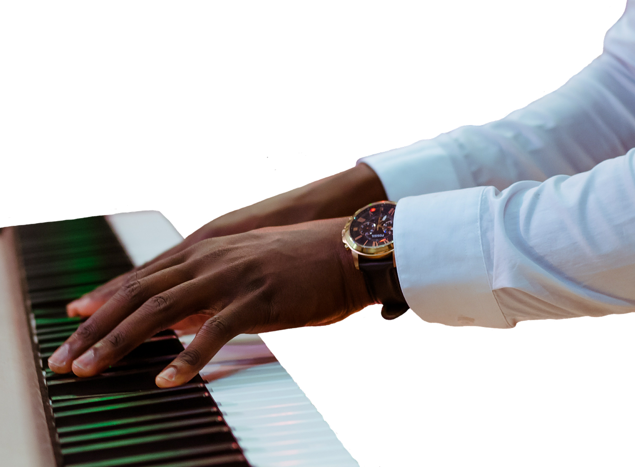 piano keyboard hands free photo