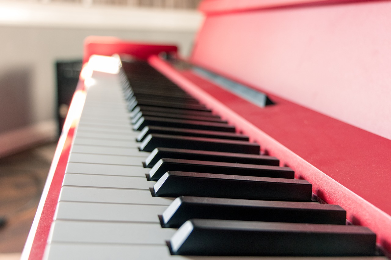 piano  red  electric free photo