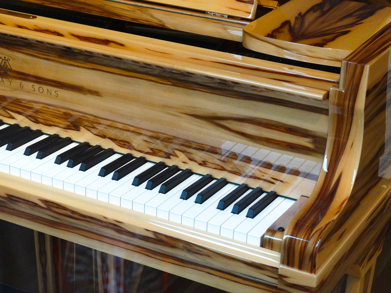 piano piano keys wood instrument free photo