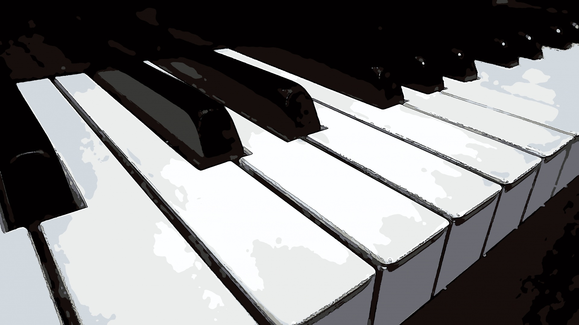 Фортепиано черные клавиши