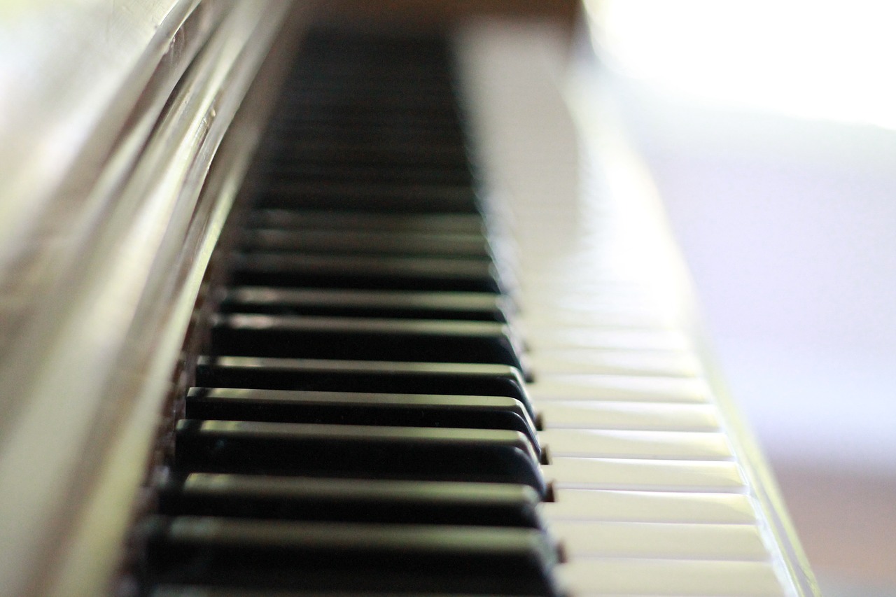 piano keys black and white piano free photo