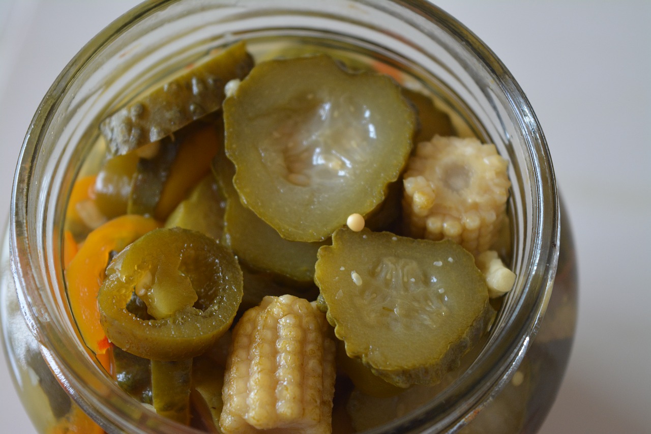 pickle  corn  jar free photo