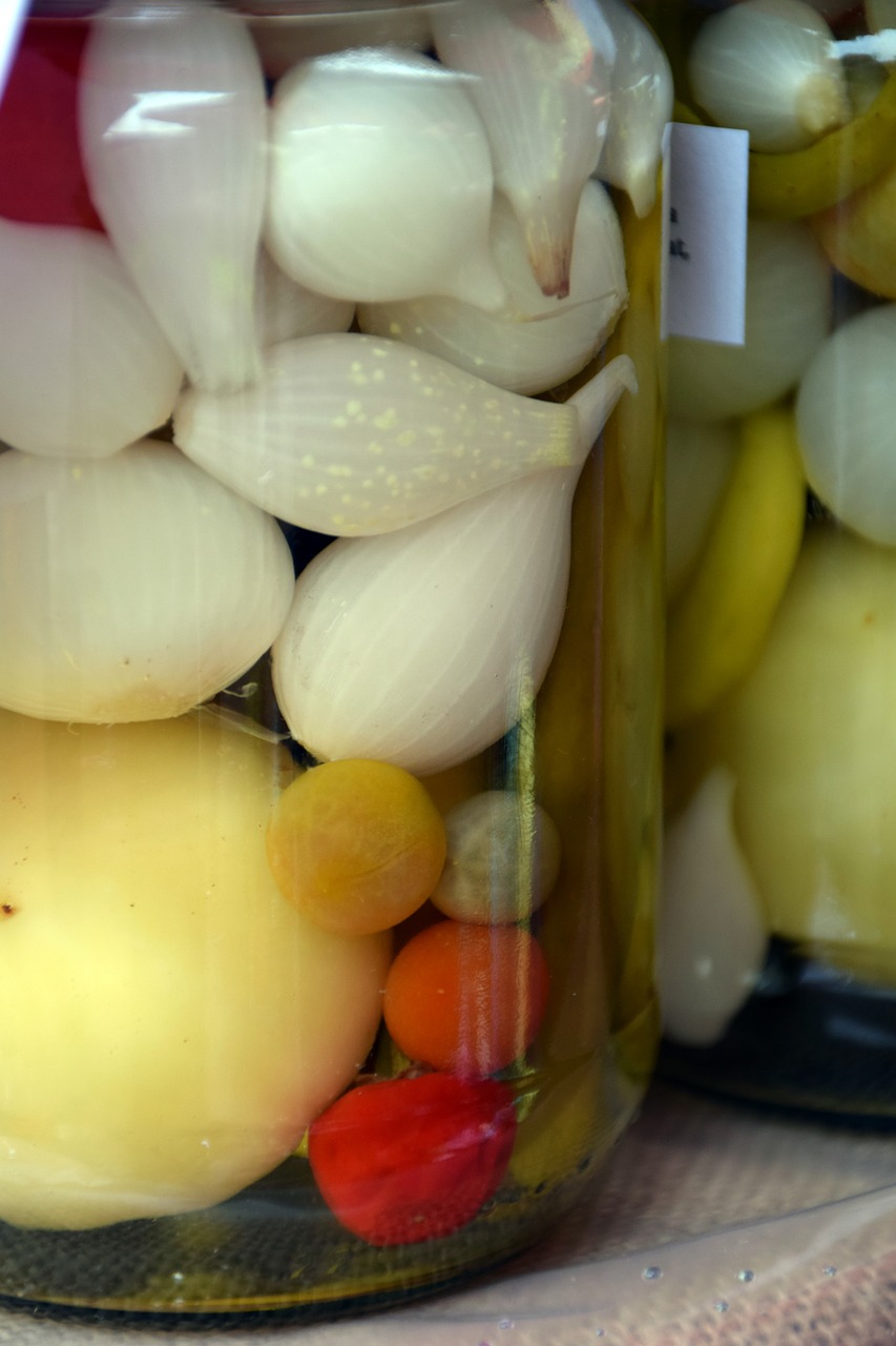 pickled vegetables onion pickles free photo