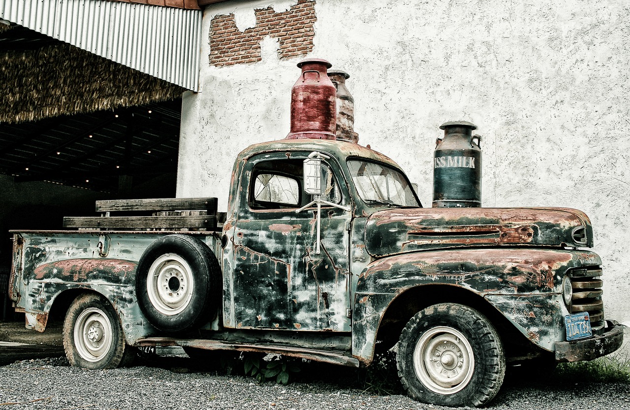 pickup scrap truck north america free photo