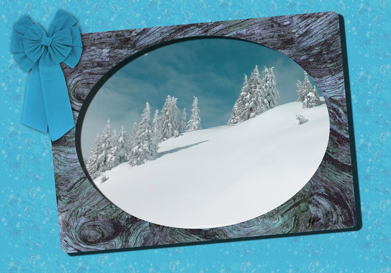 picture frame winter christmas free photo