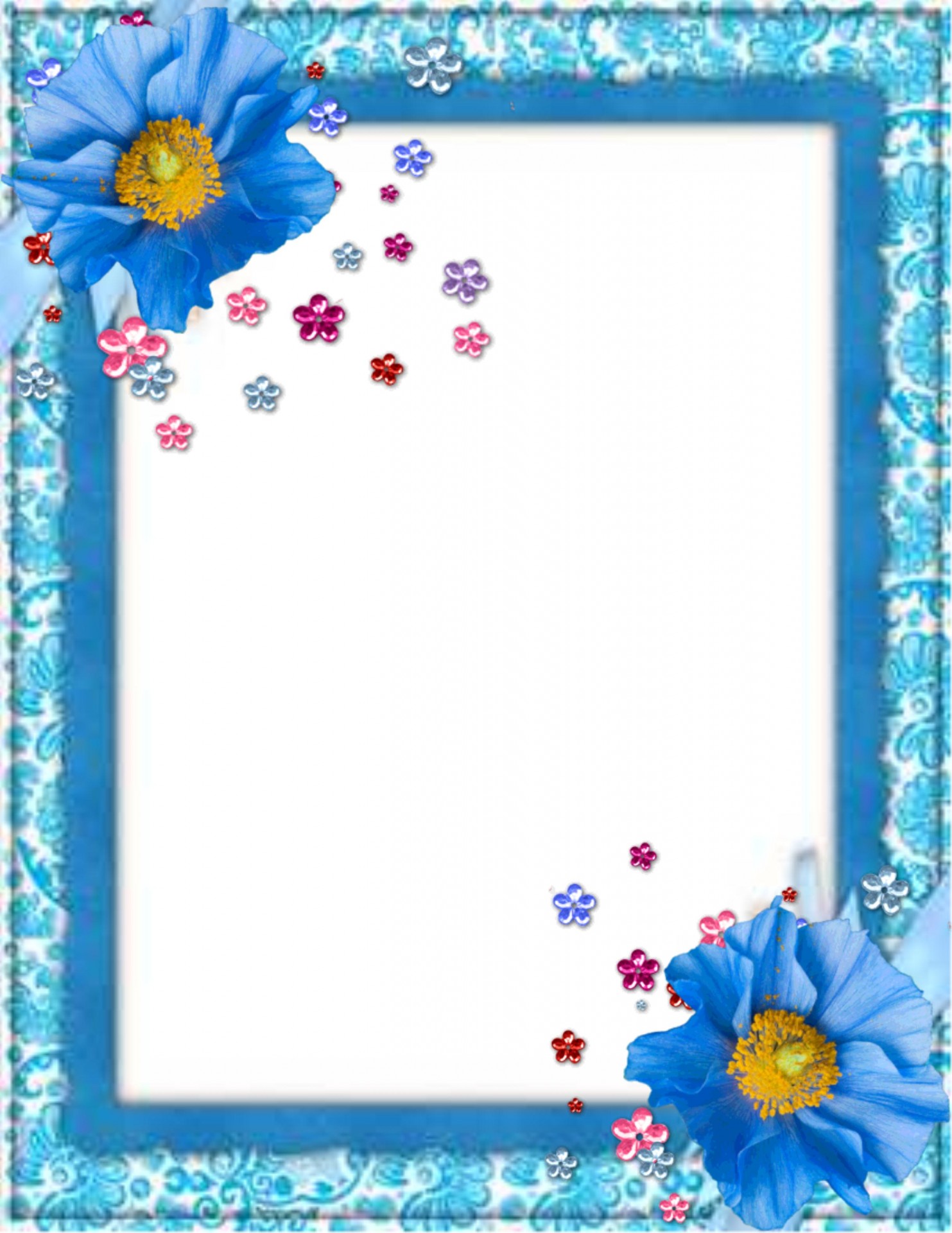 picture frame frame blue frame free photo