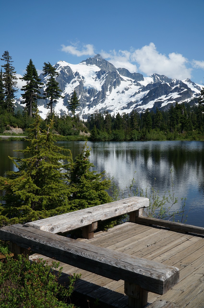 picture lake mountain reflection free photo