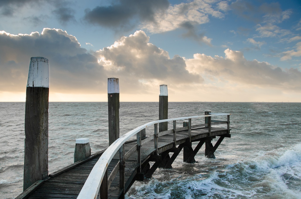 pier sea seascape free photo