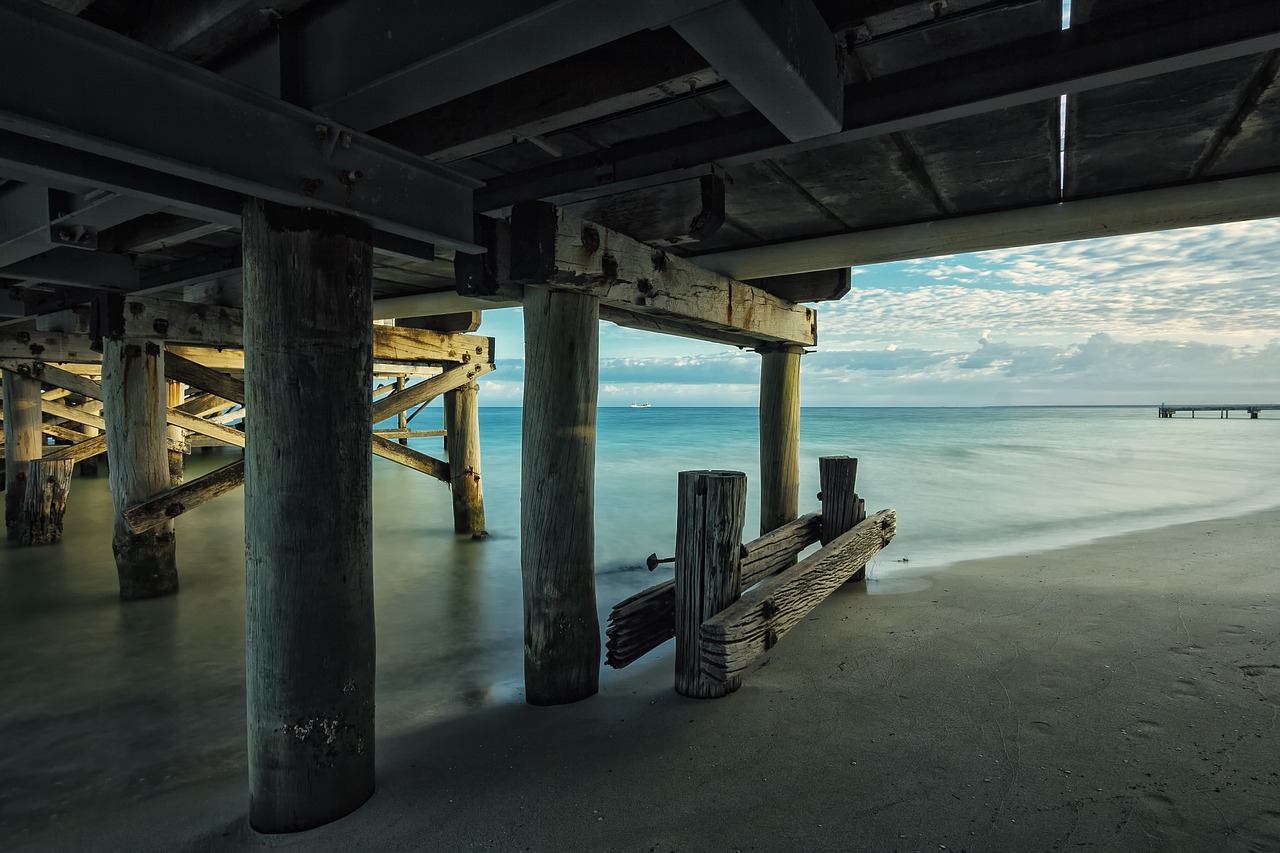 pier beach sea free photo