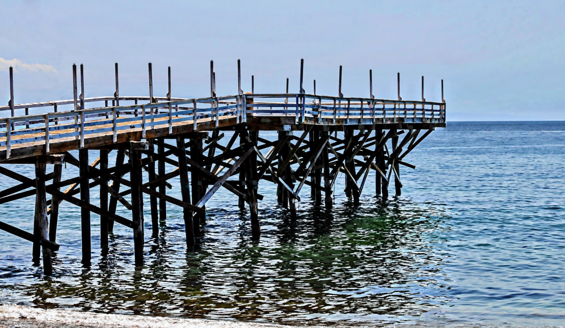 pier ocean sea free photo