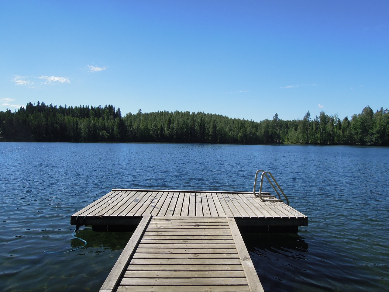 pier water lake free photo