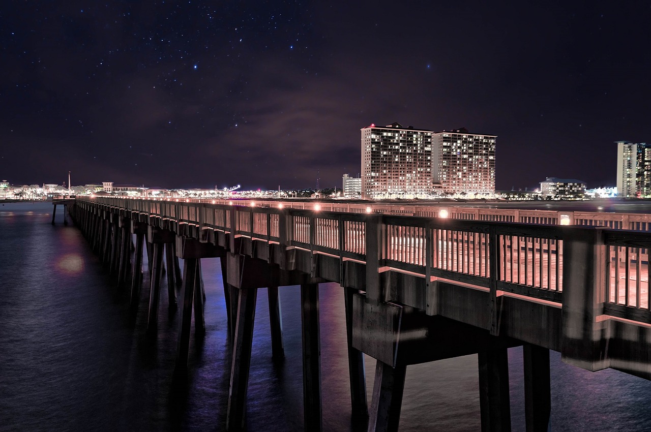 pier harbor panama city beach free photo