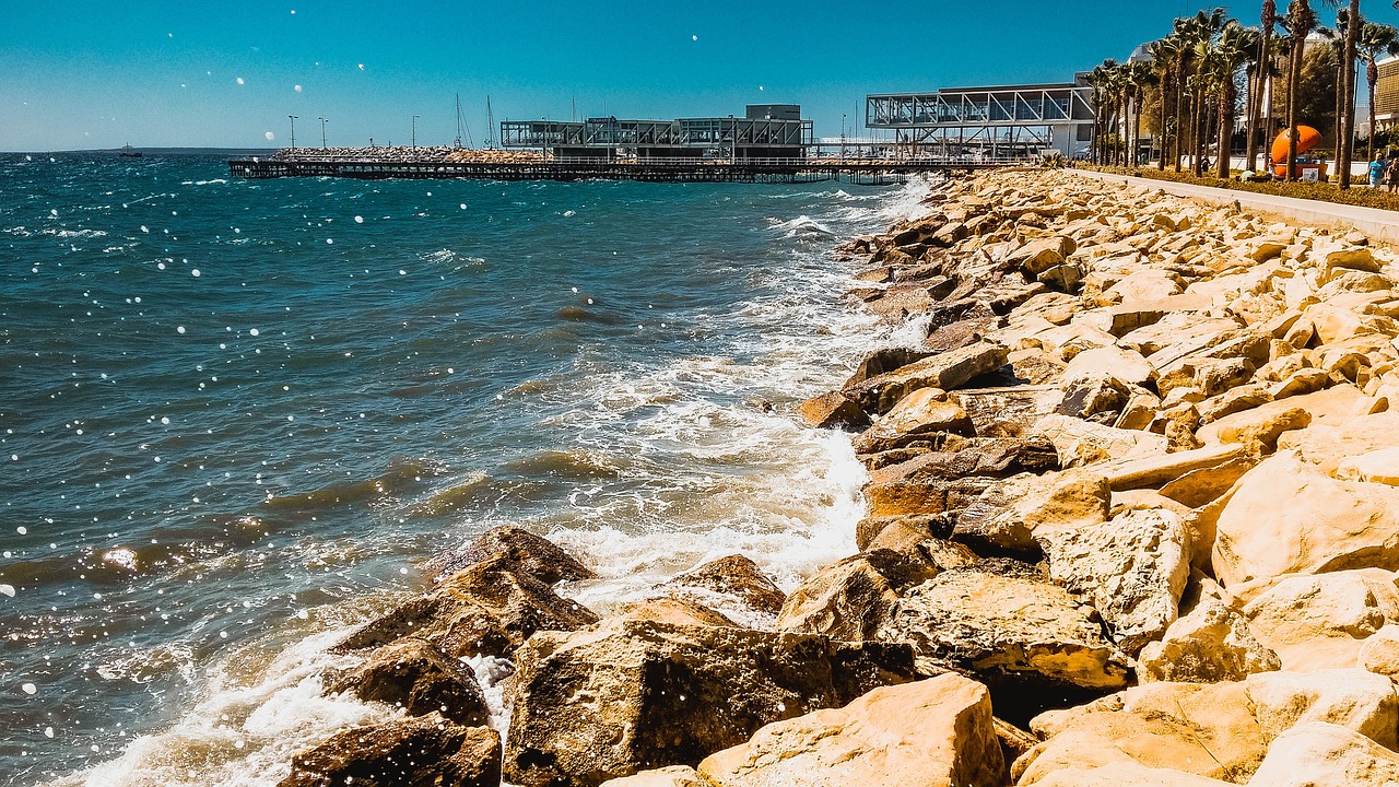 pier port waves free photo