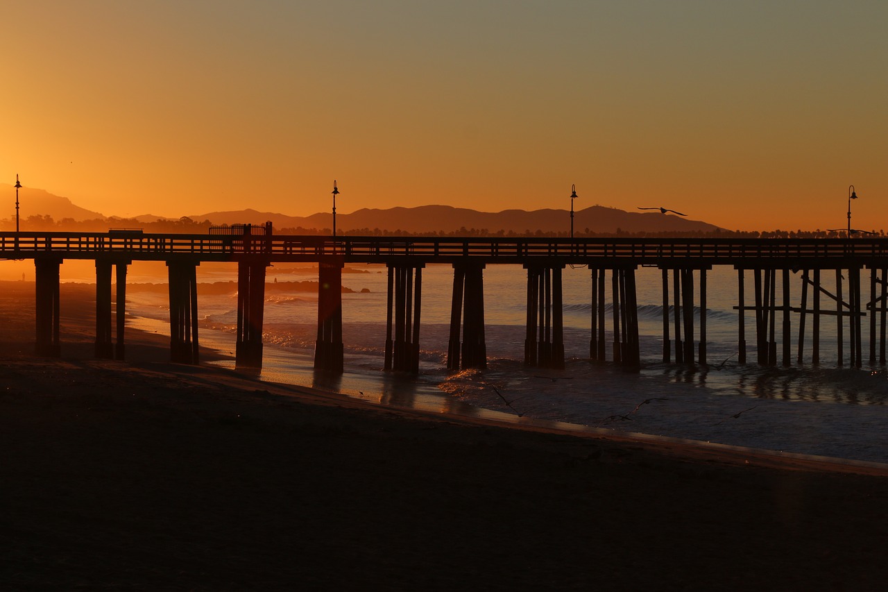 pier bridge water free photo