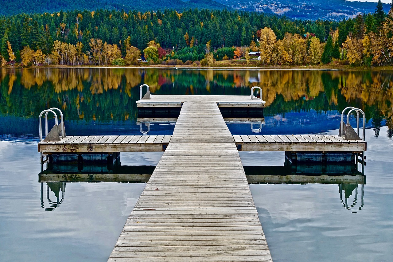 pier jetty reflection free photo