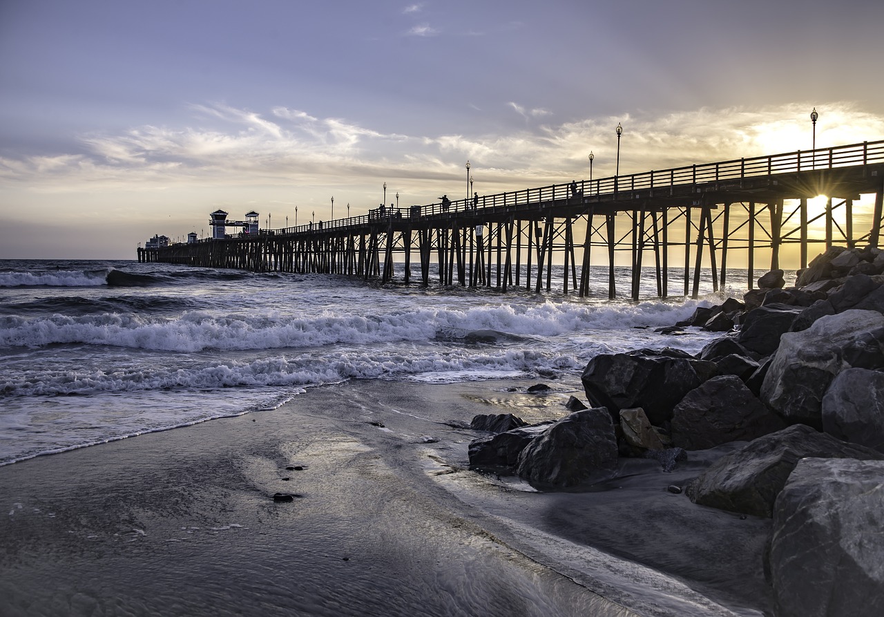 pier ocean beach free photo