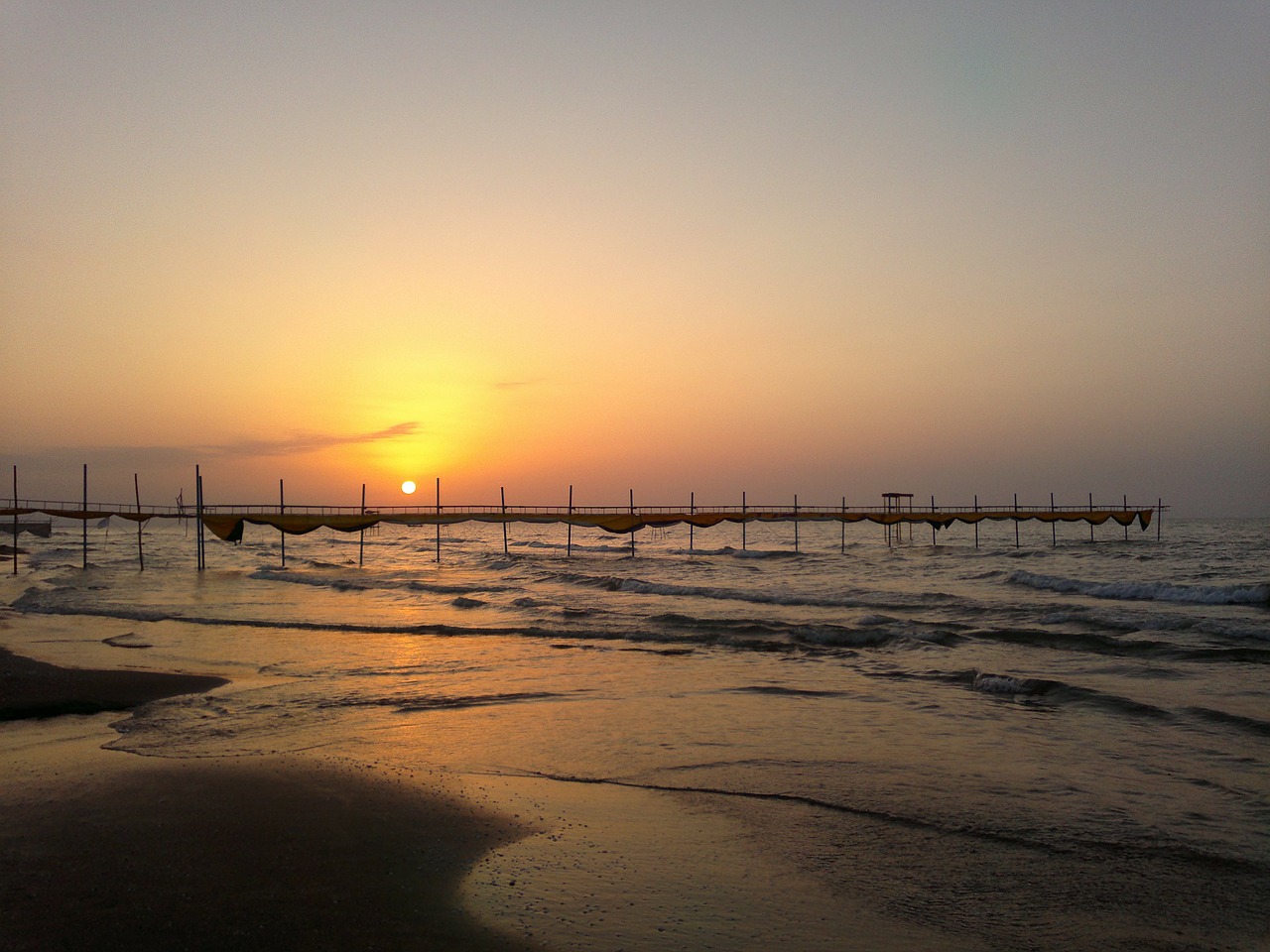 pier twilight dusk free photo