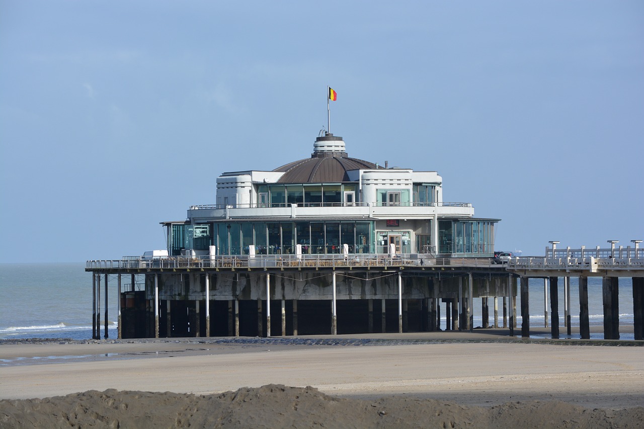 pier blankenberge sea free photo