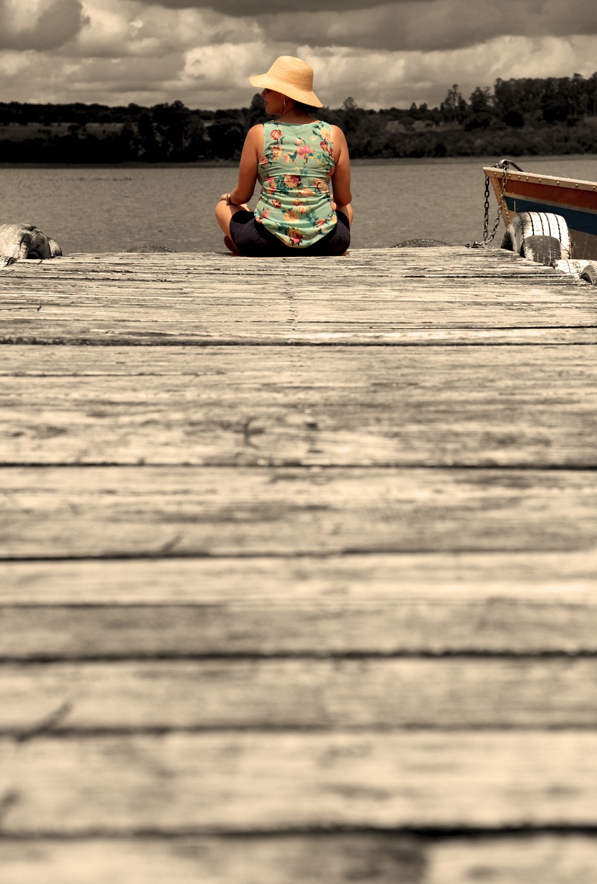 pier  sitting  wood free photo