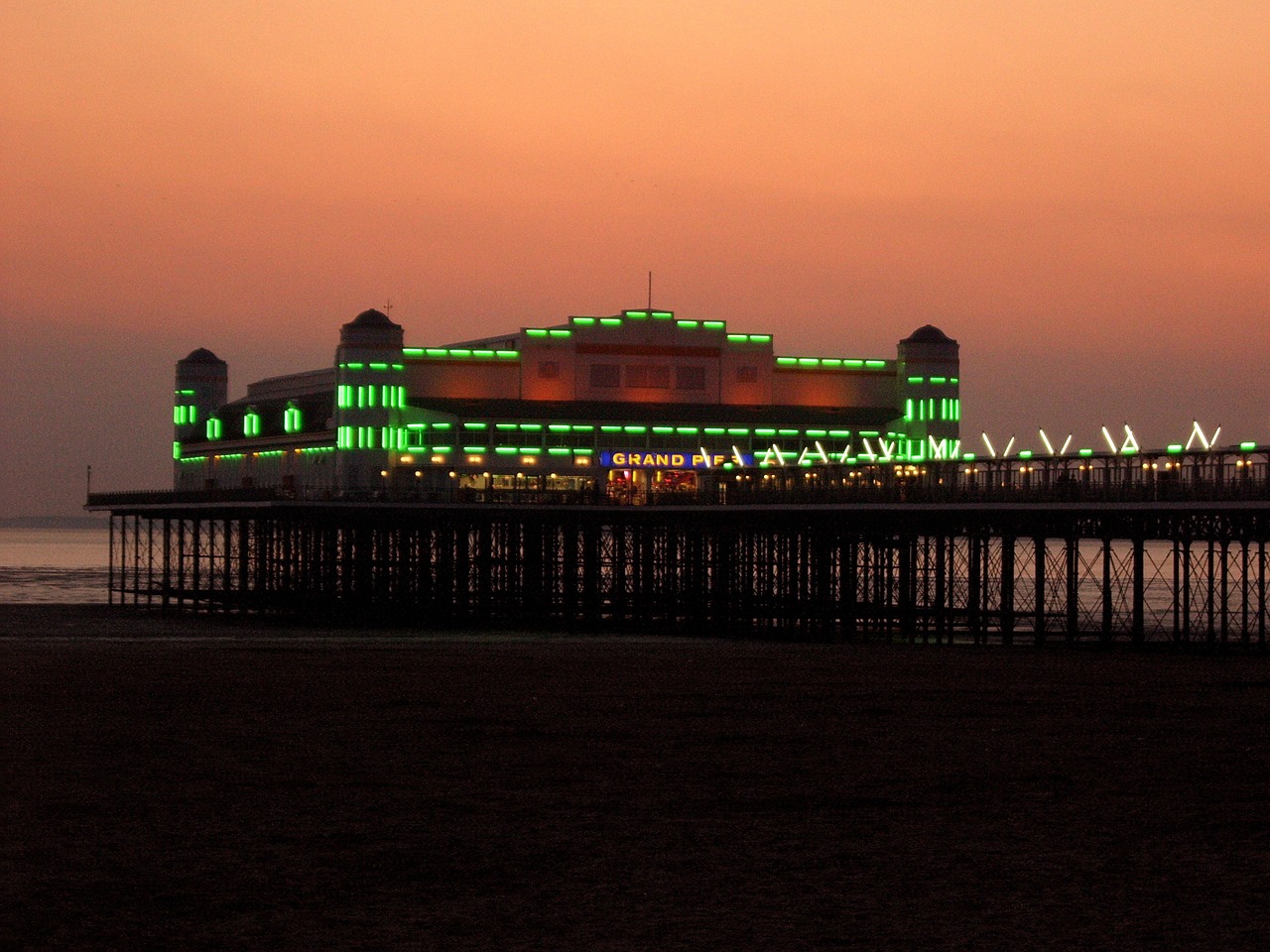 pier seaside beach free photo