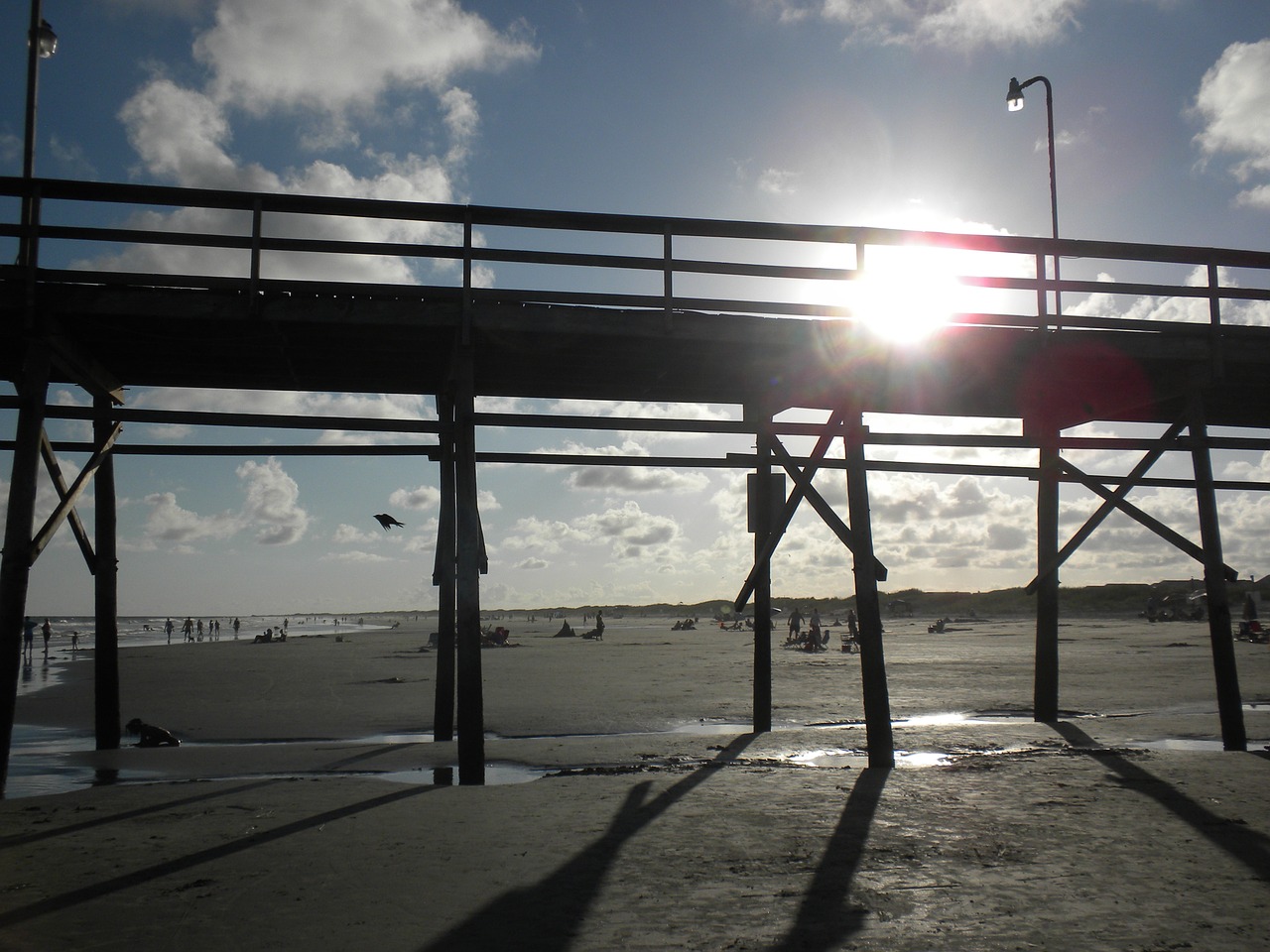 pier sunlight landscape free photo