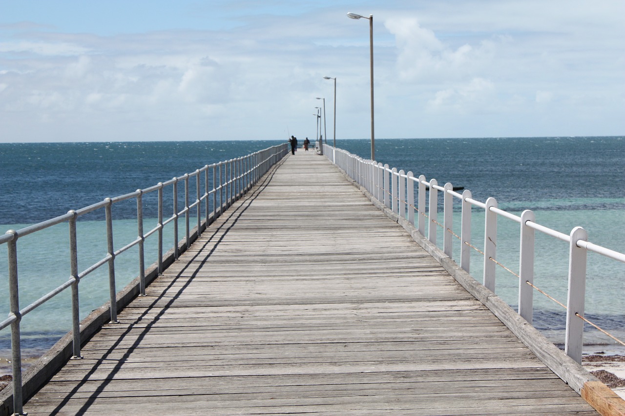 pier beach sea free photo