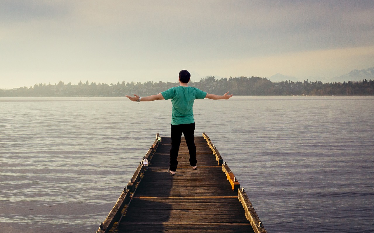 pier man freedom free photo