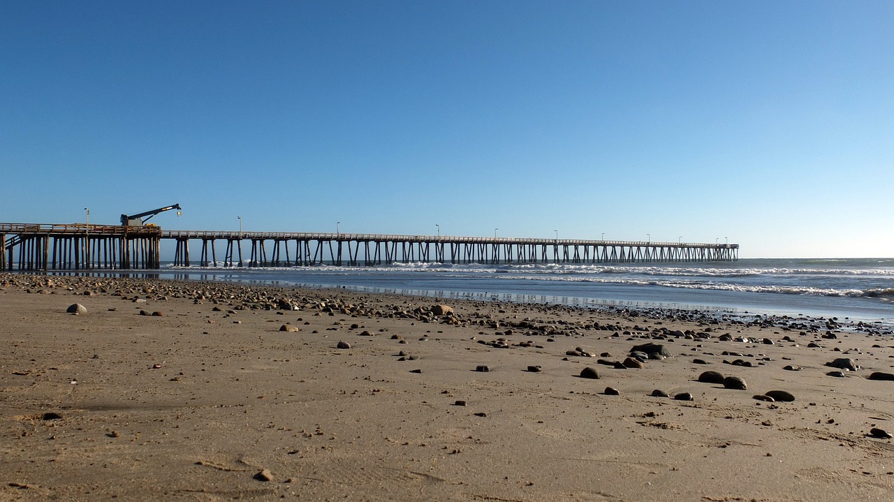 pier beach california free photo