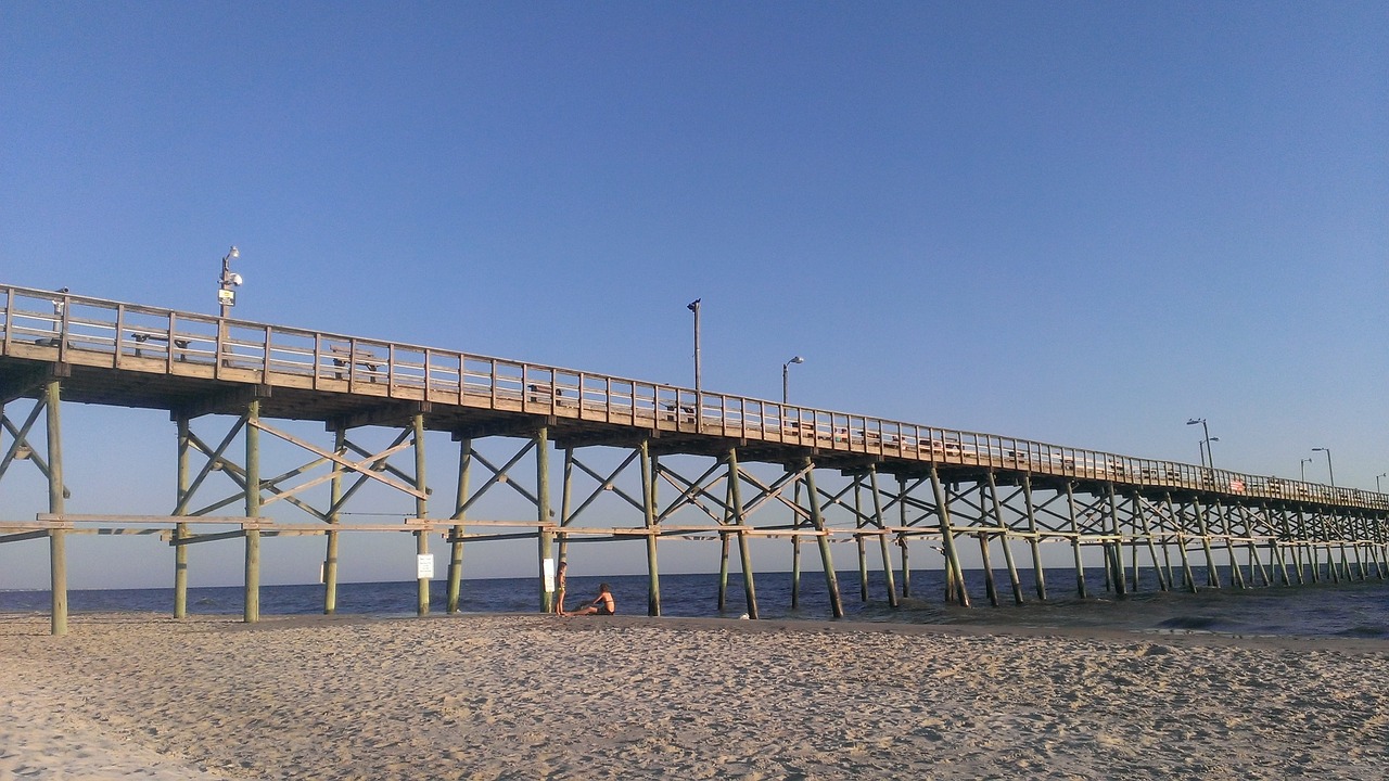 pier beach sand free photo