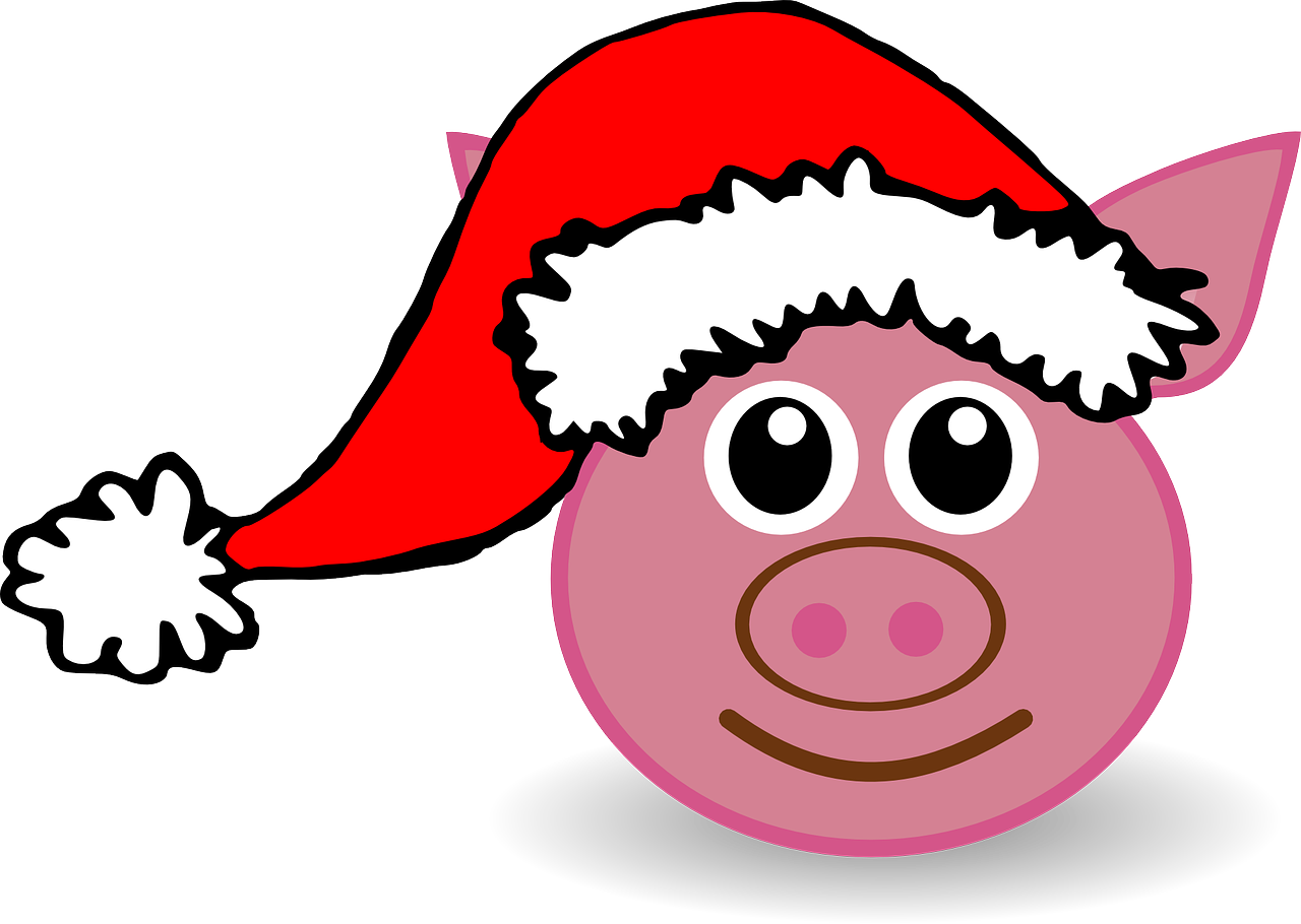 pig animal christmas free photo