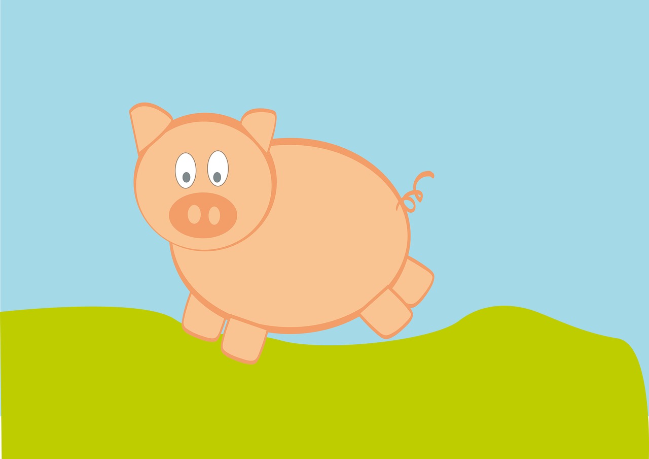 pig lucky charm drawing free photo