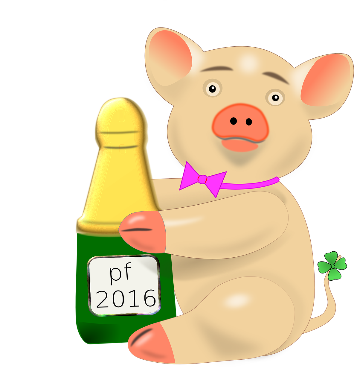 piggy bank new year wish free photo