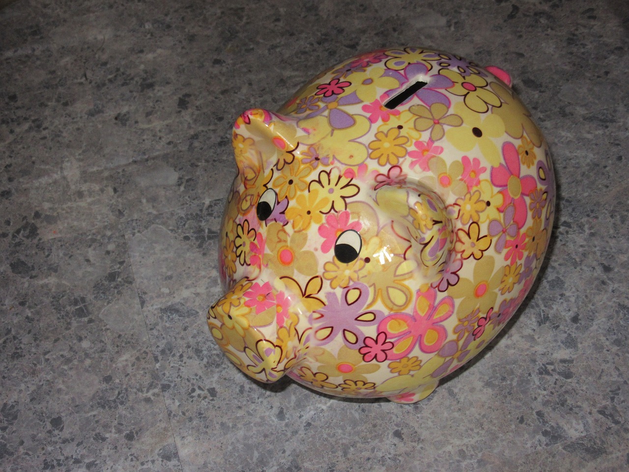 piggy bank colorful retired free photo