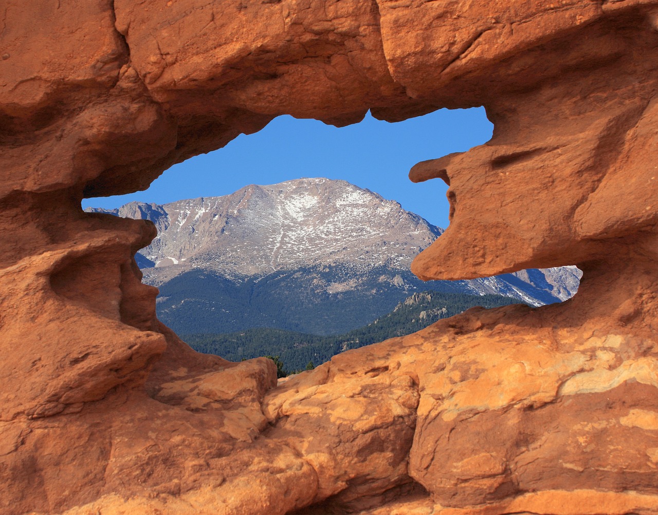 pikes peak mountain sandstone free photo