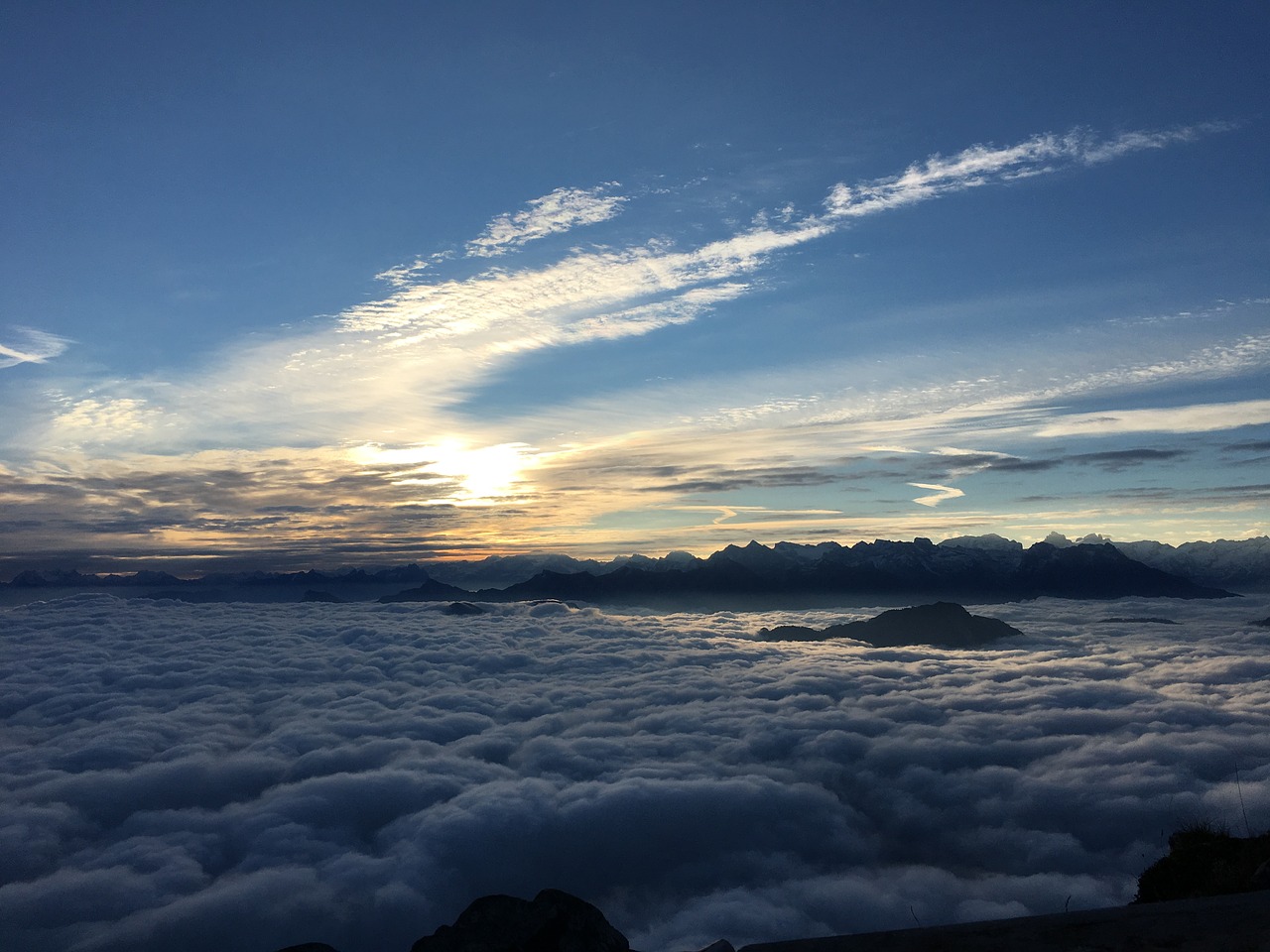 pilatus sunrise lucerne free photo