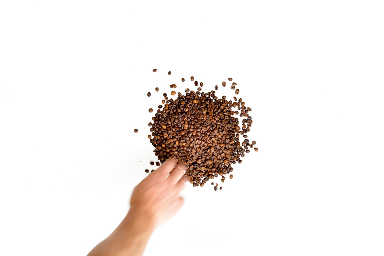 pile coffee beans free photo