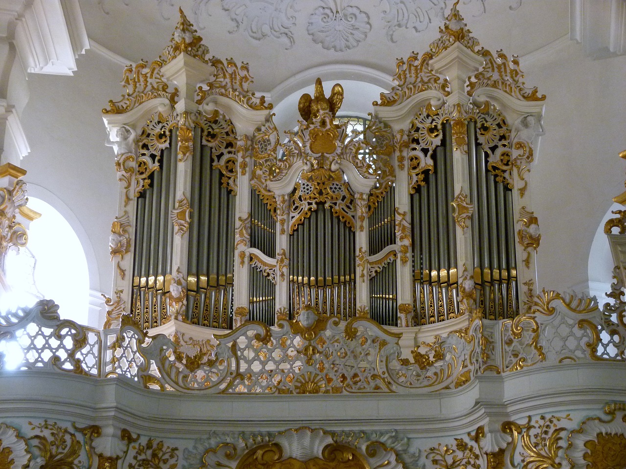 pilgrimage church of wies organ baroque free photo