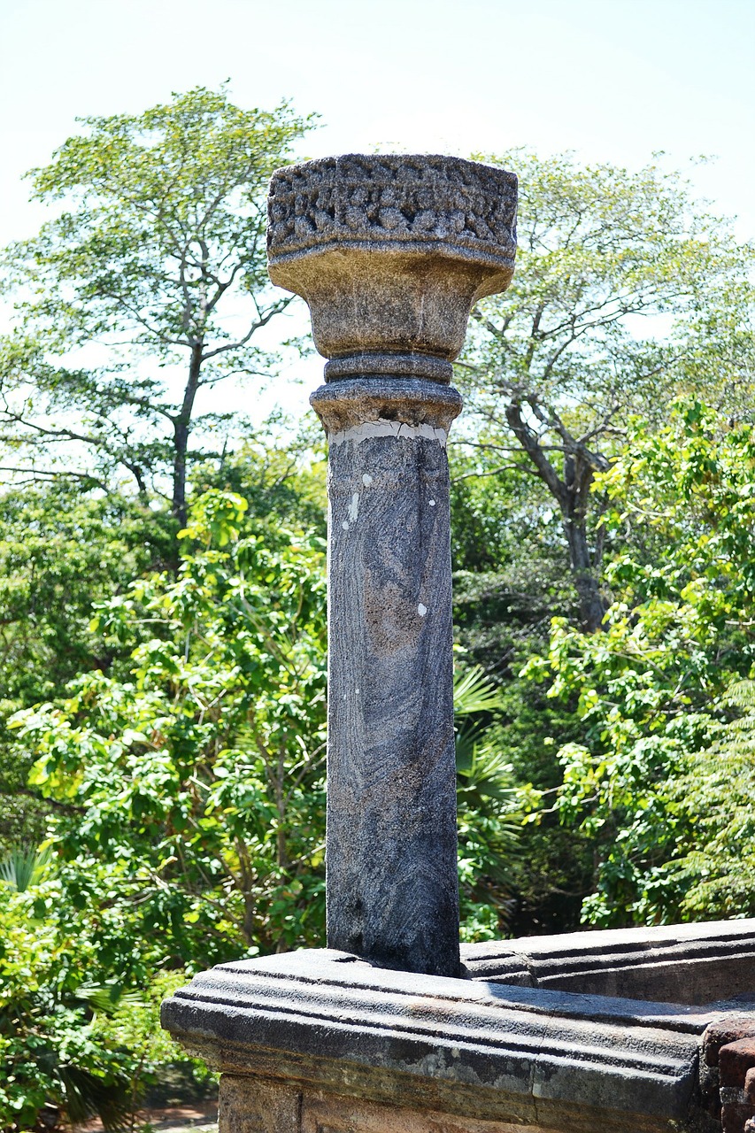 pillar stone sculpture free photo