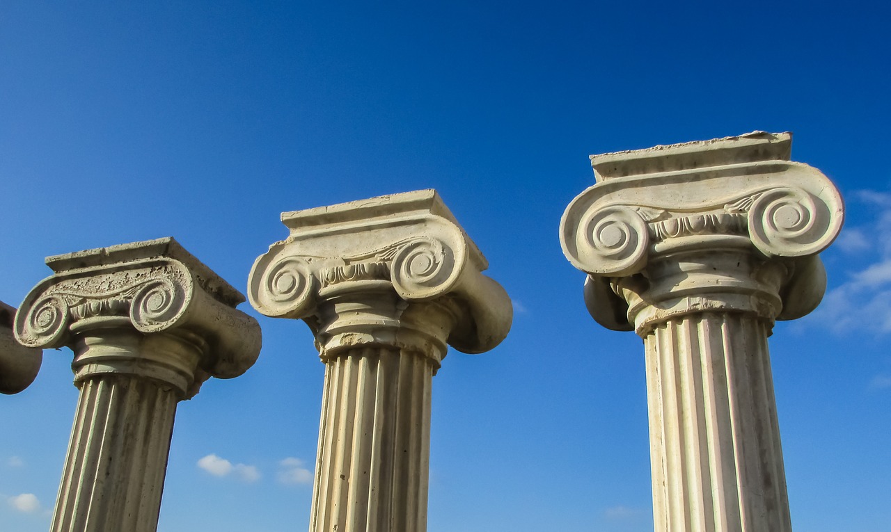 pillar capitals greek architecture free photo