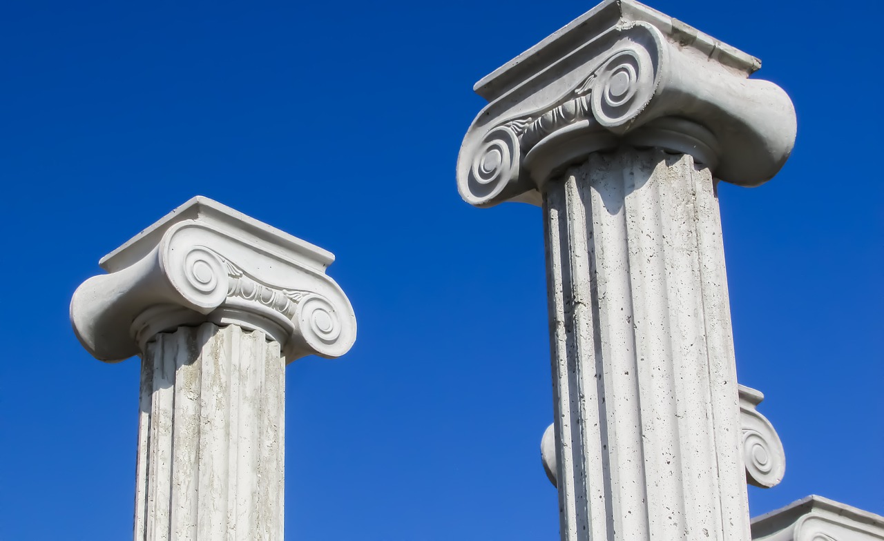 pillar capitals greek architecture free photo