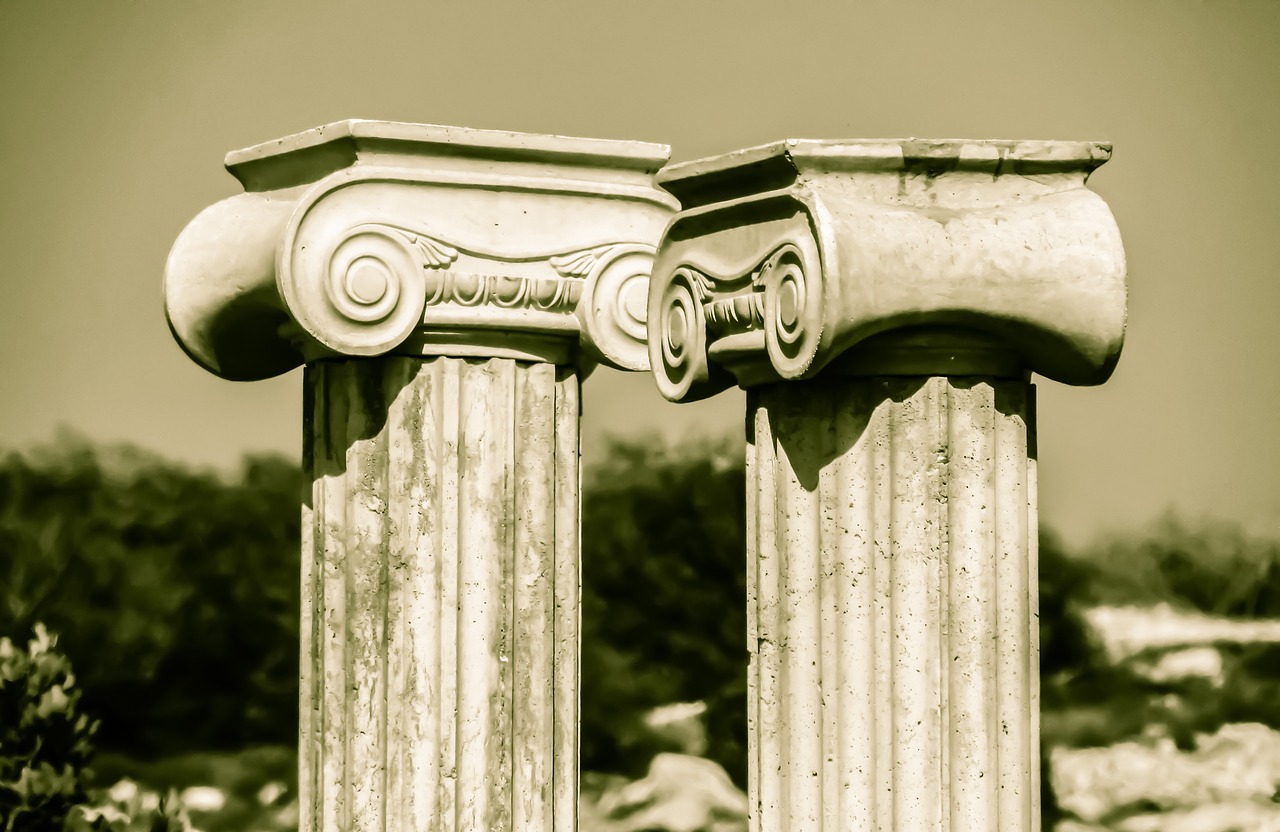 pillar capitals greek architecture free photo