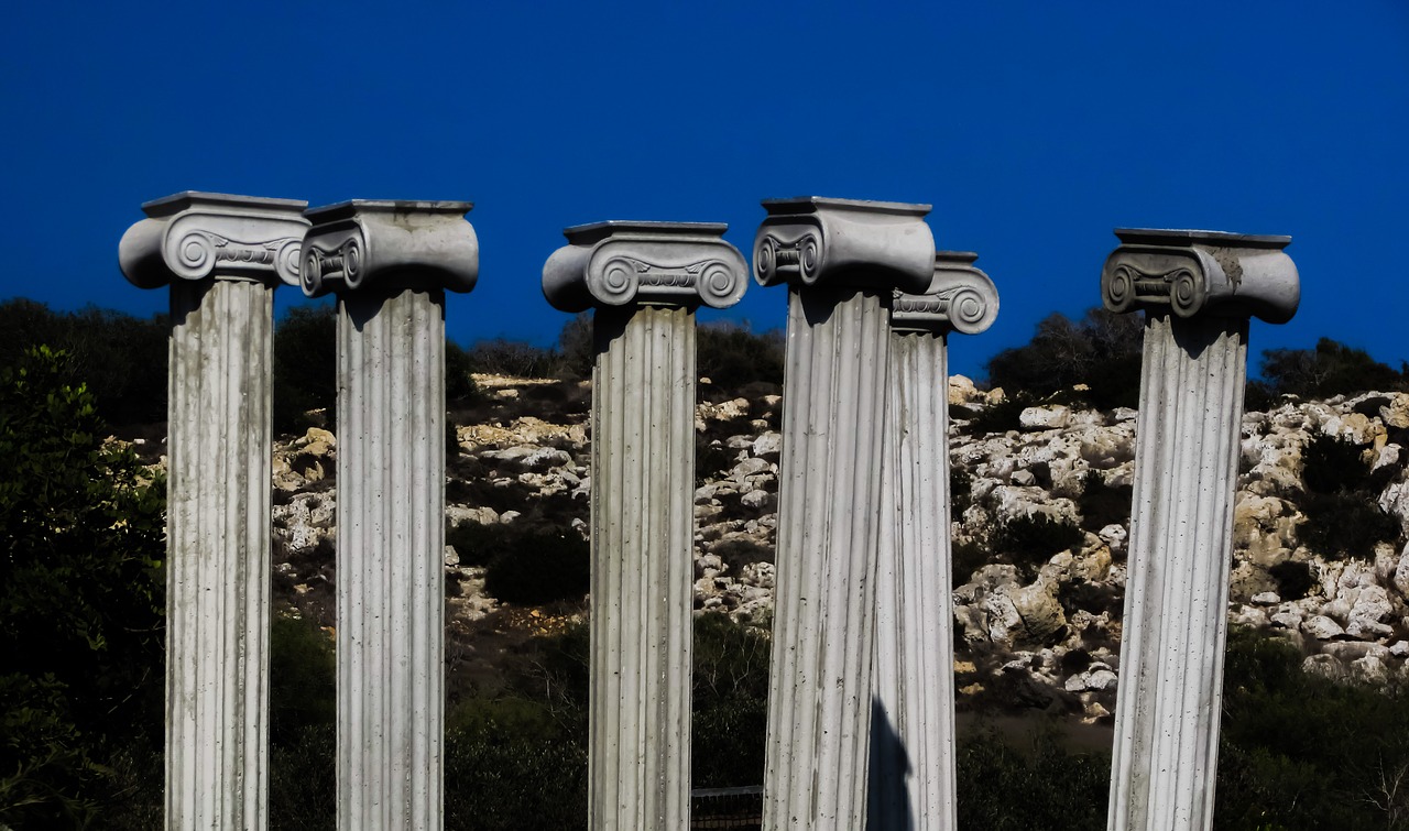 pillar capitals greek architecture free photo