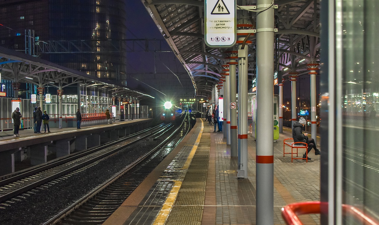 pillars  rails  train free photo