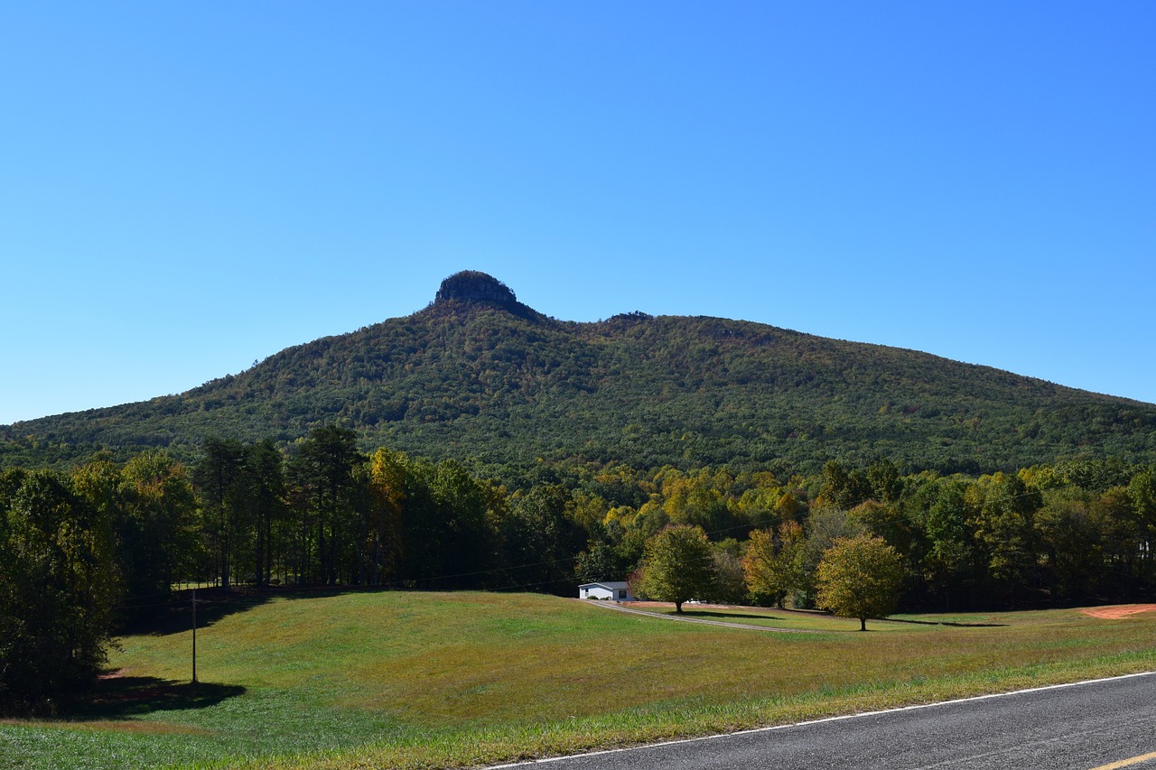 pilot mountain green free photo