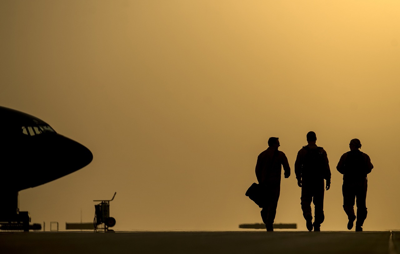 pilots  airmen  silhouette free photo