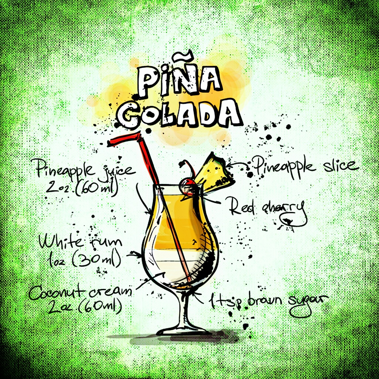 pina colada cocktail drink free photo